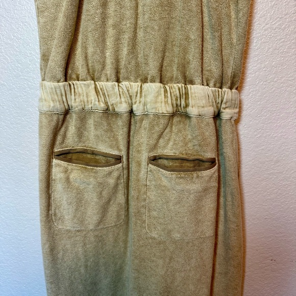 NWOT Free People Movement Timko Onesie Utility Jumpsuit Wide Leg Neutral Tan Med - Picture 9 of 12